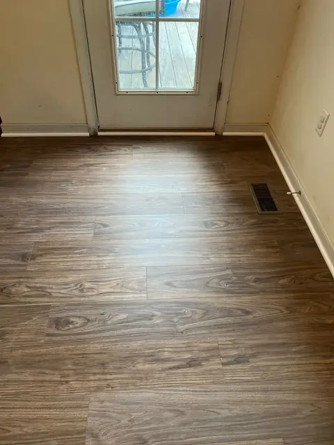 Wood-look plank flooring in a living area